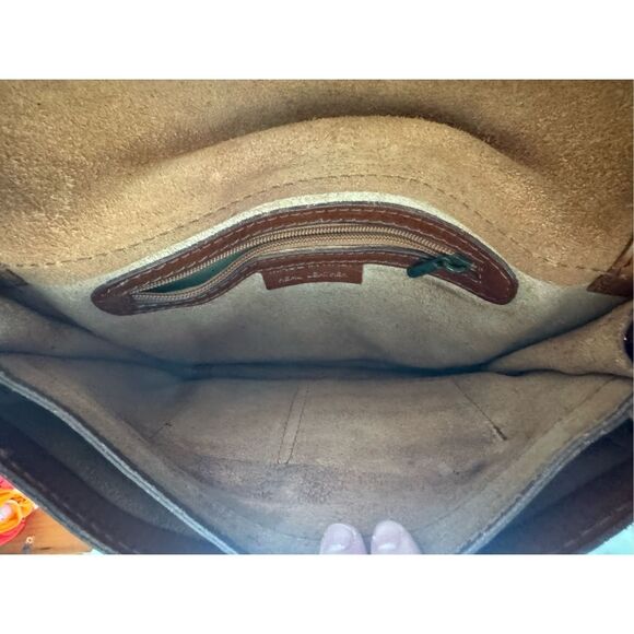 Vintage Leather Brown‎ Italian Italy Crossbody Bag Boho Western - Picture 6 of 10